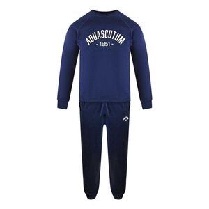 Aquascutum Mens Old School Crew Neck Tracksuit / Navy Blue